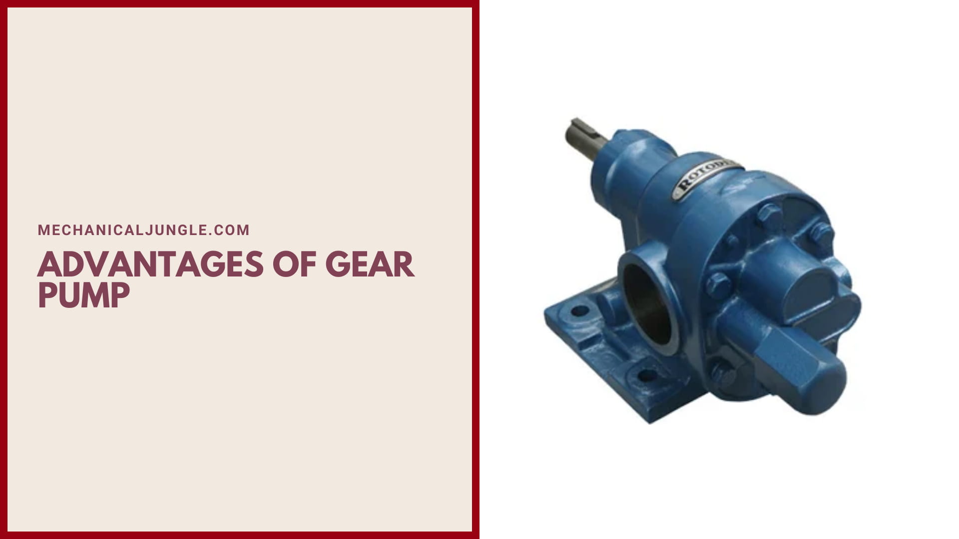 Advantages of Gear Pump