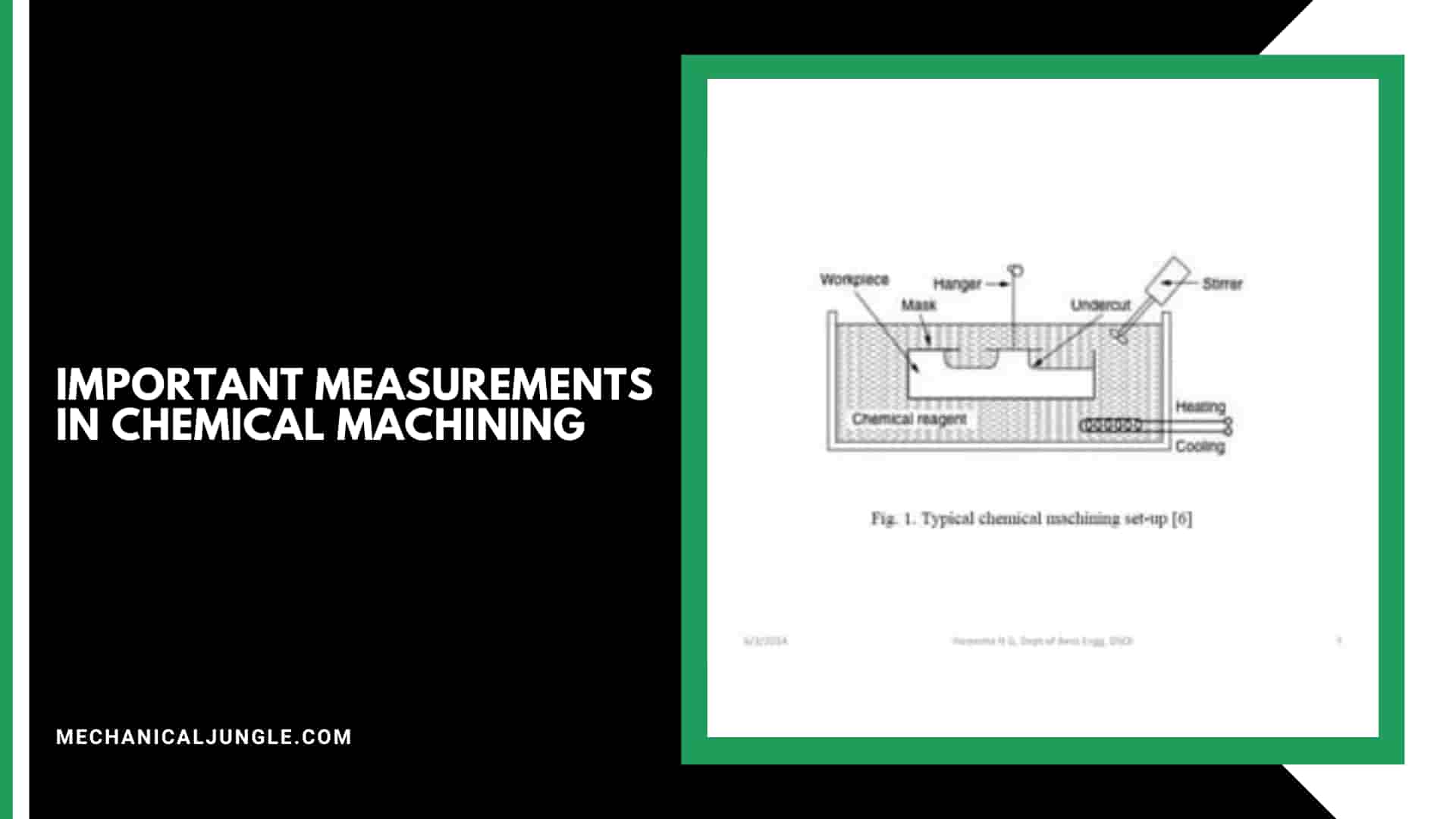 Important Measurements in Chemical Machining