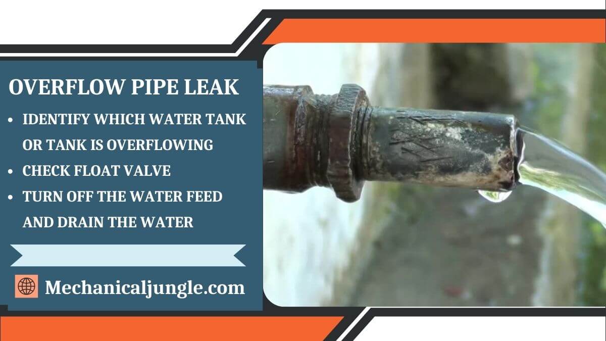 Overflow pipe leak