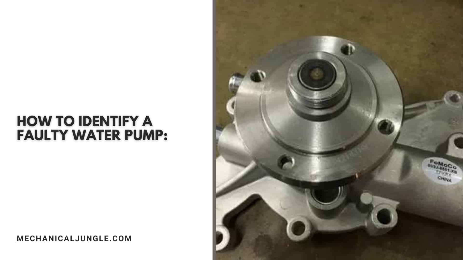 How to Identify a Faulty Water Pump: