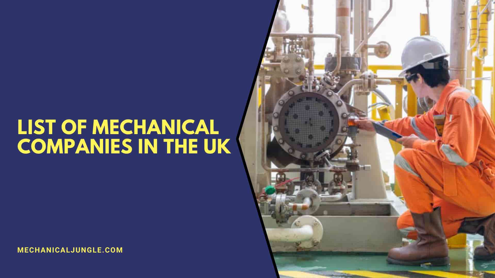 List of Mechanical Companies in the UK