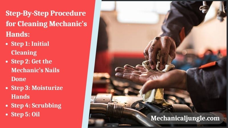 Step-By-Step Procedure for Cleaning Mechanic's Hands